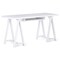 Simplihome Sawhorse Solid Wood Modern Industrial 60"Home Office Desk Table